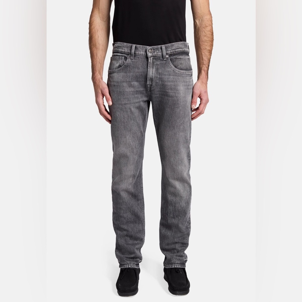 7 For All Mankind Grey Straight Men's Jeans